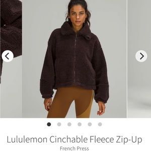 Lululemon - cinchable fleece zip up